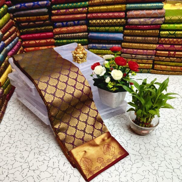 Half Mixed Pattu Saree with Silk Mark