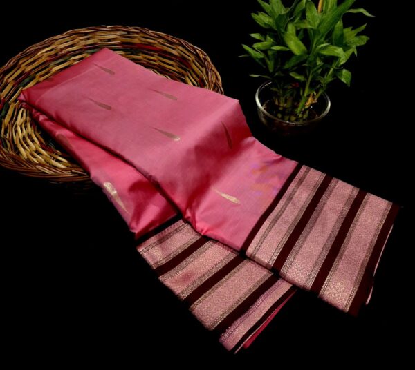 Luxery Semi Soft Silk Thilagam Design Pink