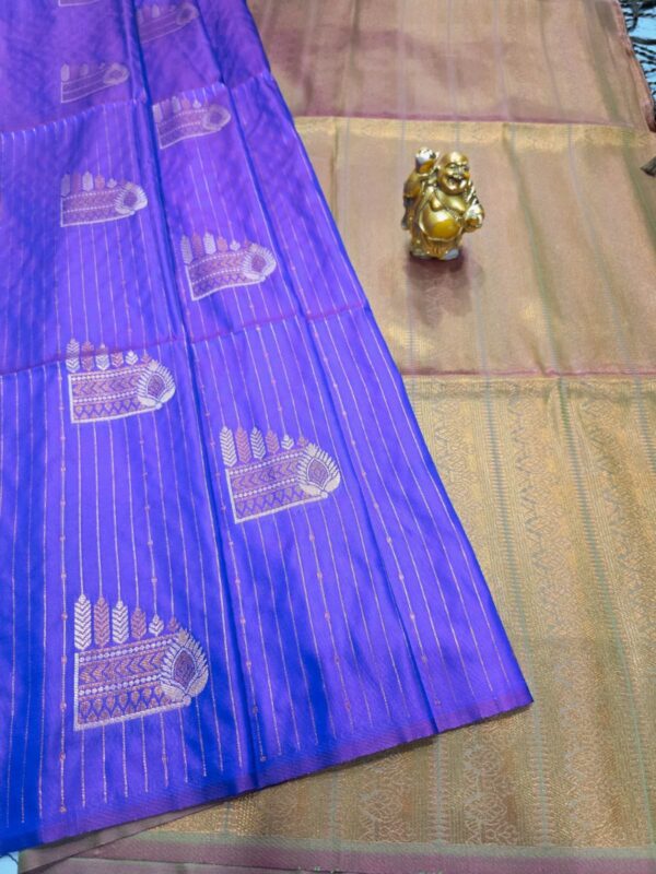 Vairaoosi Soft Semi Silk Borderless Purple