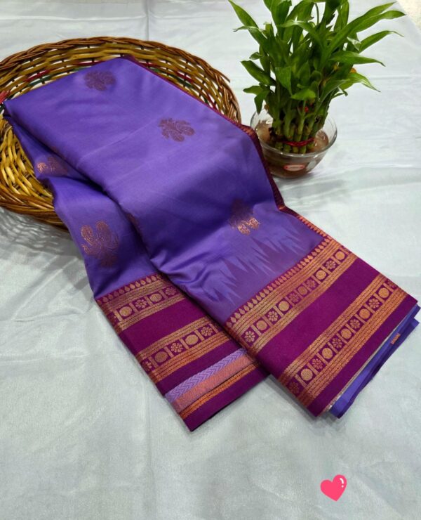 Luxery Golden Zari Soft Silk - lavender