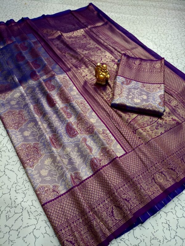 Bridal Tissue Silk saree - lavender