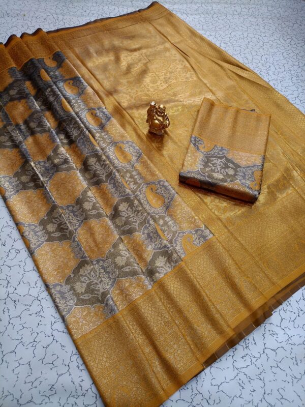 Bridal Tissue Silk saree - gold