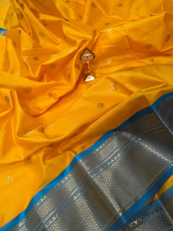 Kanchi Semi Silk Saree - yellow