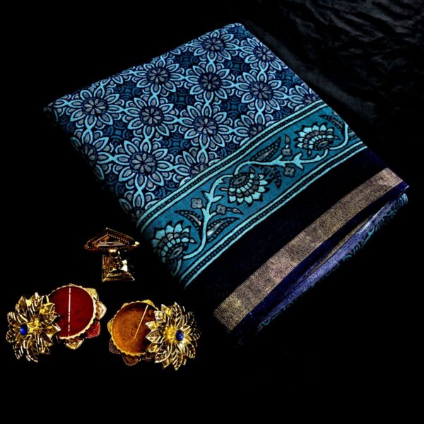 Siddhanth Weaves Malai Cotton - Sky-blue