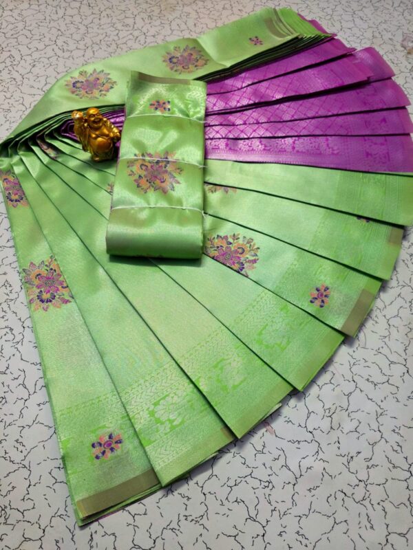 Borderless Meena Tissue Kubera - Green