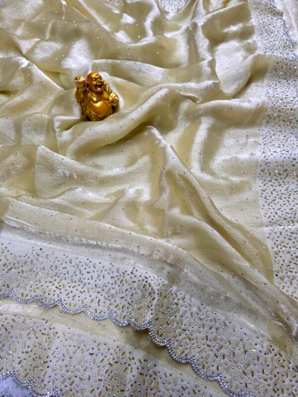 Space Silk saree Ivory base