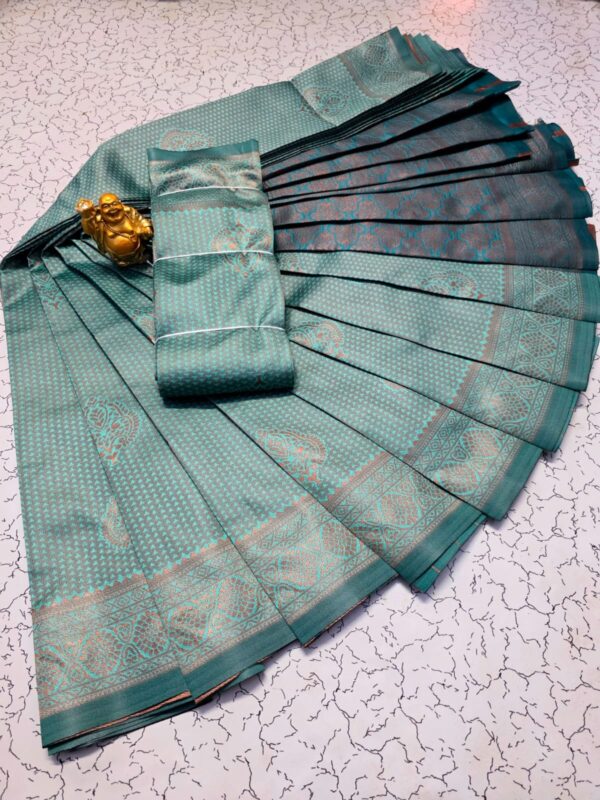 Kubera Traditional Silk saree - Rexsona green