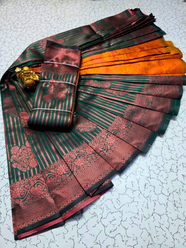Kubera Traditional Silk saree - Sumathi green