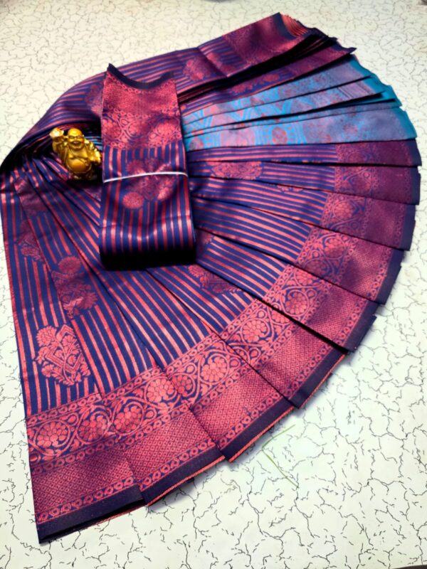 Kubera Traditional Silk saree - Navy Blue