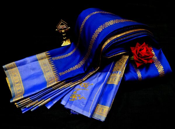 Own Production Premium Kanchi Semi Silk - Blue